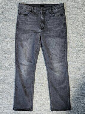 MOTHER Mid Rise Dazzler Ankle Jeans 32 x 28" Black Lighting Up Lanterns Wash